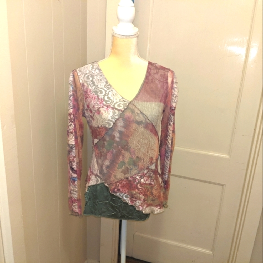 BUNDLE 3 Items And SAVE 15% Vintage lace and silky women's top